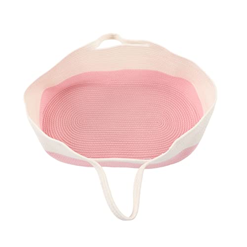 Qcwwy Capazo para bebé, Colchón Impermeable, Cesta para Dormir para bebé, Algodón para Dormitorio (Rosa)