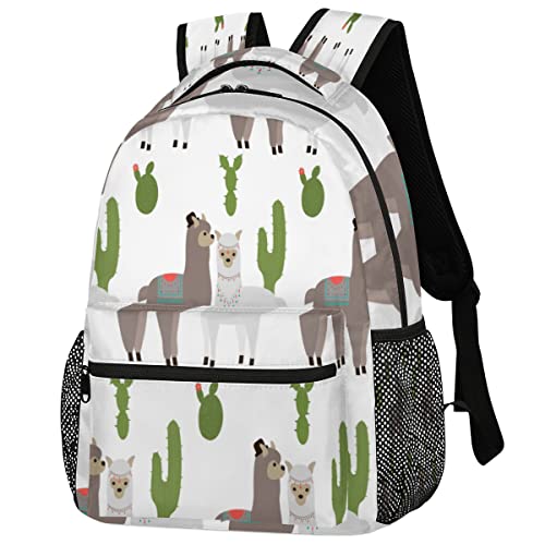 QQIAEJIA Alpaca Cactu - Mochila de viaje para laptop, básica, duradera, gran capacidad, accesorios esenciales de viaje para hombres, mujeres y adultos, Como se muestra en la imagen, Talla única