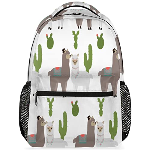 QQIAEJIA Alpaca Cactu - Mochila de viaje para laptop, básica, duradera, gran capacidad, accesorios esenciales de viaje para hombres, mujeres y adultos, Como se muestra en la imagen, Talla única