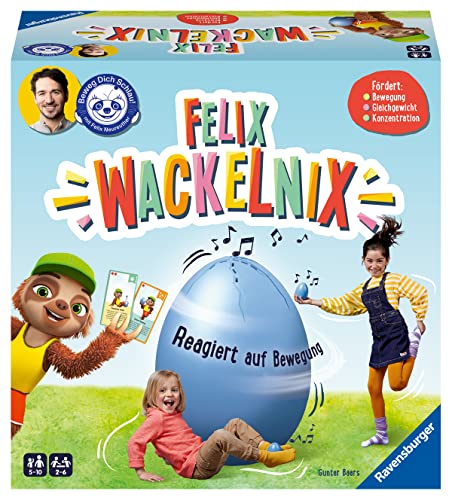 Ravensburger 20931 - Felix Wackelnix, un Juego de Movimiento Inteligente para 1 a 6 niños a Partir de 5 años – desarrollado con la Fundación Felix Neureuther Moviérate-ti Inteligente