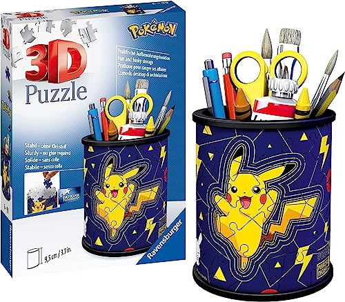 Ravensburger - 3D Puzzle Portalàpices Pokemon, 54 Piezas, 6+ Años