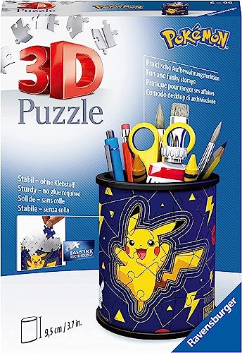 Ravensburger - 3D Puzzle Portalàpices Pokemon, 54 Piezas, 6+ Años