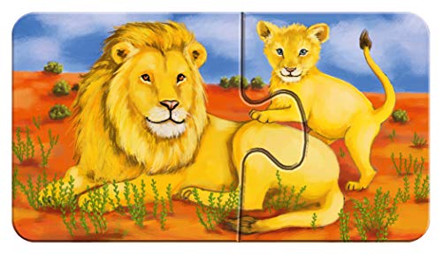 Ravensburger- Adorables animaux Animales Puzzle, 9 x 2 Piezas, Color Blanco, púrpura, Verde, Amarillo, marrón (07331 3)