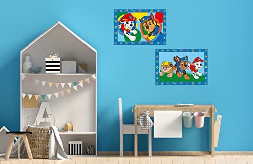 Ravensburger - CreArt Serie Junior: Paw Patrol, Kit para Pintar por Números, Contiene dos Tablas Preimpresas, un Pincel, Colores, Juego Creativo para Niños y Niñas 5+ Años