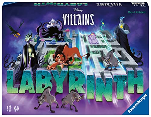 Ravensburger Disney Villains Labyrinth Family Strategy Board Game for Kids & Adults Age 7 Years Up - 2 to 4 Players