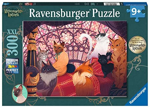 Ravensburger Puzle Infantil 13362-Puzzle para niños a Partir de 9 años, Medianoche (300 Piezas), diseño de Gato mágico (13362)