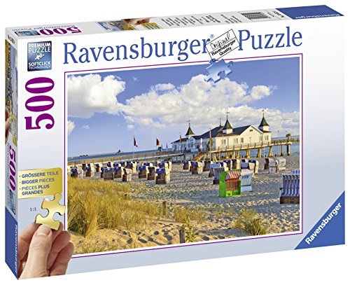 Ravensburger Puzzle 13652 – Cestas de Playa en Ahlbeck 500 Piezas Gold Edition