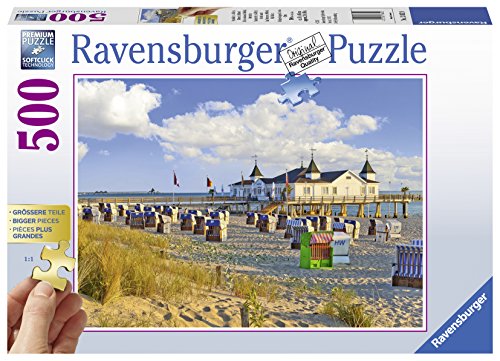 Ravensburger Puzzle 13652 – Cestas de Playa en Ahlbeck 500 Piezas Gold Edition