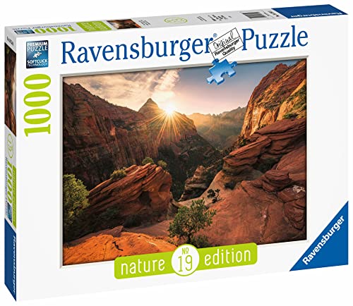 Ravensburger Puzzle, Puzzle 1000 Piezas, Zion Canyon USA, Nature Edition, Puzzle Adultos, Rompecabezas de Calidad, Puzzles Paisajes Adultos