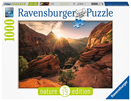 Ravensburger Puzzle, Puzzle 1000 Piezas, Zion Canyon USA, Nature Edition, Puzzle Adultos, Rompecabezas de Calidad, Puzzles Paisajes Adultos