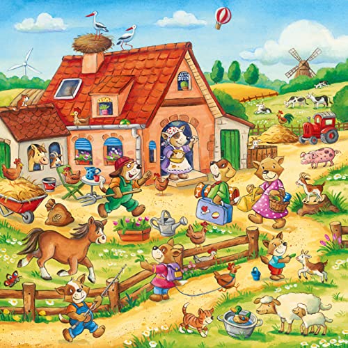 Ravensburger Puzzle, Vacaciones en el Campo, 3x49 Piezas, Puzzles para Niños, Edad Recomendada 5+, 05249 3