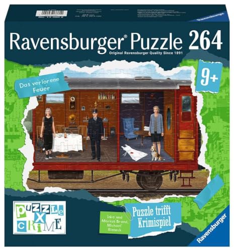 Ravensburger Puzzle X Crime Kids 13380 – Robo en el Tren – 264 Piezas Juego de Rompecabezas para 1 – 4 jóvenes Detectives a Partir de 9 años
