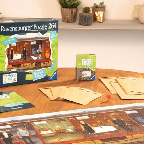 Ravensburger Puzzle X Crime Kids 13380 – Robo en el Tren – 264 Piezas Juego de Rompecabezas para 1 – 4 jóvenes Detectives a Partir de 9 años