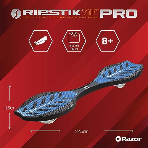 Razor Ripstik Air Pro Caster, PowerWing Patinete De Tres Ruedas Para Niños Color Rojo Juventud Unisex, Azul (Blue), BORRAR