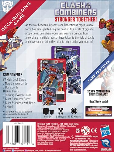 Renegade Game Studios: Transformers Deck Building Game Clash of The Combiners