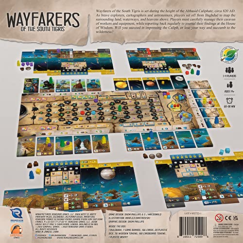 Renegade Games Wayfarers of The South Tigris - Juego de mesa de estrategia de colocación de dados, a partir de 14 años, 1-4 jugadores, 60-90 minutos