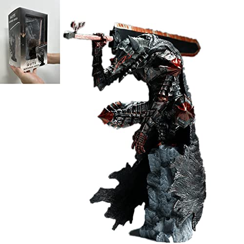 REOZIGN Berserk – Guts Anime Figures Modelo 25 cm / 9,8 pulgadas Guts Battle versión dañada personaje estatua juguete de oficina colecciones decoraciones infantiles regalo