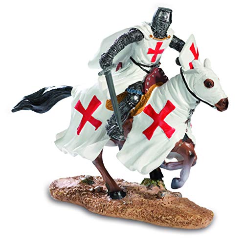 Reproducción - Figura decorativa de caballo templier con Epee (17,8/8,5/22 cm)