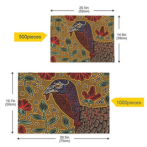 Resumen De Pavo Salvaje Puzzle 500 1000 Piezas Rompecabezas Adultos Juguetes Juego de Rompecabezas Ilustraciones para Adolescentes Niñas