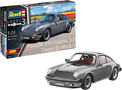 Revell 07688 Porsche 911 Carrera 3.2 Coupé (modelo G) escala 1:24 sin construir/sin pintar kit de modelo de plástico