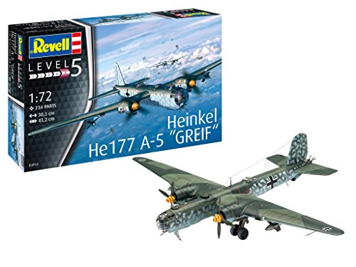 Revell - Maqueta Heinkel He177 A-5 "Greif, Kit modelo, escala 1: 72 (03913)