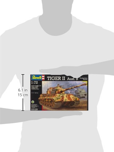 Revell- Tiger II Ausf. B Maqueta Kit de Construcción, Escala 1:72, Multicolor (03129)