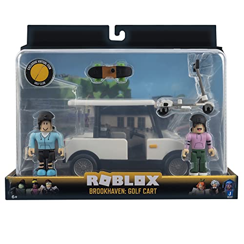 Roblox- Celebrity Collection Brookhaven - Carrito de Golf (Incluye artículo Virtual Exclusivo), Multicolor (Jazwares ROG0239)