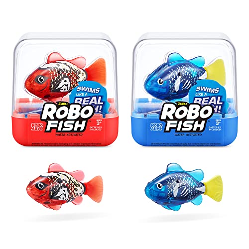 Robo Fish Serie 3 Pez Nadador robótico (Azul y Rojo)