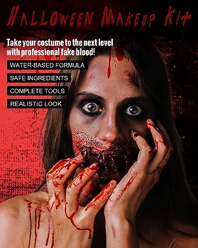 Roizefar Kit De Maquillaje De Halloween, Cera De Cicatrices De Sangre Falsa, Maquillaje De Efectos Especiales Para Fiesta De Halloween, Cosplay y Maquillaje De Disfraces Zombie