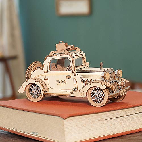 Rolife Puzzle 3D Coche Auto Antiguo,Maquetas para Construir Adultos,decoraciÓn De Escritorio Mujer Regalos Hombre(TG504)