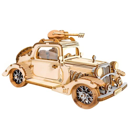 Rolife Puzzle 3D Coche Auto Antiguo,Maquetas para Construir Adultos,decoraciÓn De Escritorio Mujer Regalos Hombre(TG504)