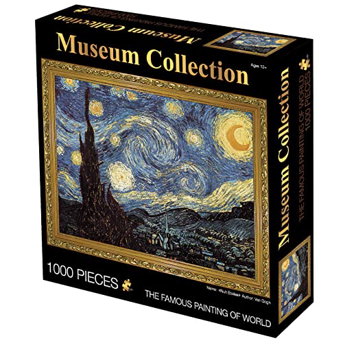 Rompecabezas de 1000 Piezas imposibles Rompecabezas para Adultos y niños de 27.5 x 19.7 Pulgadas Rompecabezas Duros de Paisaje decoración del hogar Juego Intelectual (Van Gogh-Starry Night Abstract)