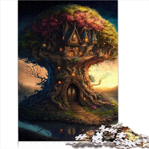 Rompecabezas de 500 Piezas para Adultos Fairy Tale Kingdom Rompecabezas de Madera para Adultos Familia Descomprimiendo Juguete Educativo Intelectual 500 Piezas (52x38 cm)