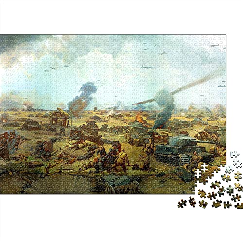 Rompecabezas para Adultos 1000 Piezas Batalla de Kursk - Guerra|A197 Rompecabezas para Adultos Niños - Rompecabezas Juguetes Juegos Familiares Decorativos Hogar 38x26cm