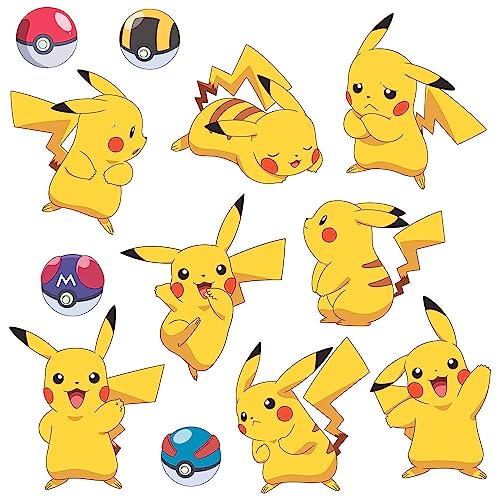 RoomMates Pokemon Pikachu Peel and Stick Wall Decals - RMK3596SCS, Multi