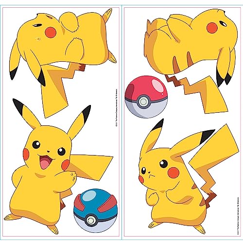 RoomMates Pokemon Pikachu Peel and Stick Wall Decals - RMK3596SCS, Multi