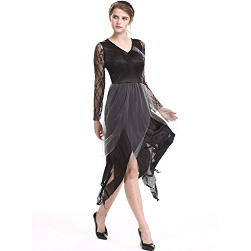 Ropa Mujeres Precioso Medieval Negro Swing Vestido de Mujer Vestido Medieval Rojo Vestido Medieval Para Adultos Figura De Acción Engendro Medieval, Negro , M