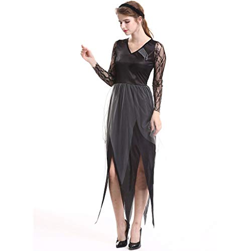 Ropa Mujeres Precioso Medieval Negro Swing Vestido de Mujer Vestido Medieval Rojo Vestido Medieval Para Adultos Figura De Acción Engendro Medieval, Negro , M