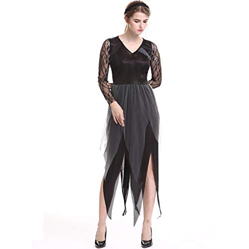 Ropa Mujeres Precioso Medieval Negro Swing Vestido de Mujer Vestido Medieval Rojo Vestido Medieval Para Adultos Figura De Acción Engendro Medieval, Negro , M