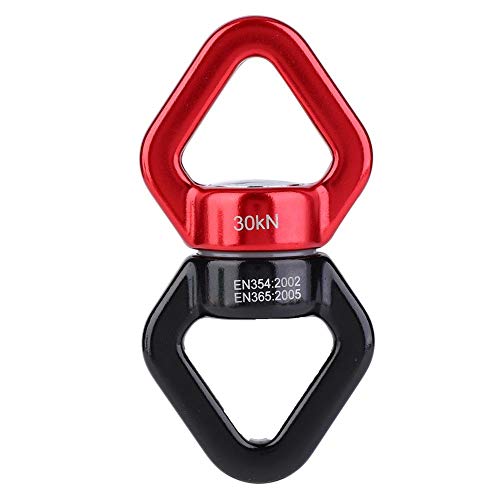 Rotación de 360 ​​Grados 30KN Swing Swivel, Dispositivo de rotación Swing Spinner, Danza aérea para Escalada en Roca Yoga Hamacas Colgantes(Reddish Black)