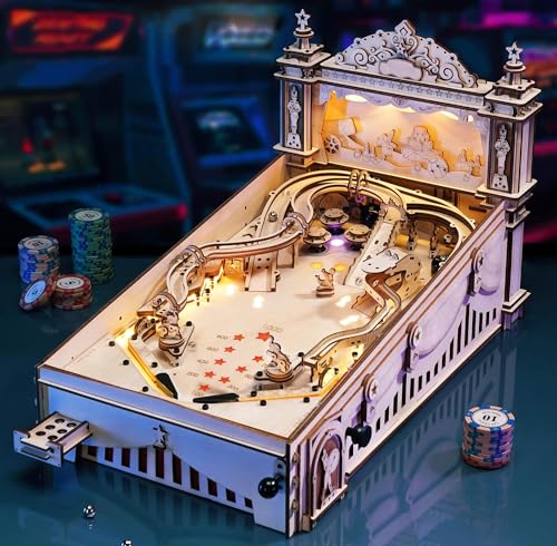 ROWOOD Puzzle 3D Madera Pinball Máquina, Maquetas Madera para Adultos y Niños, Creativas