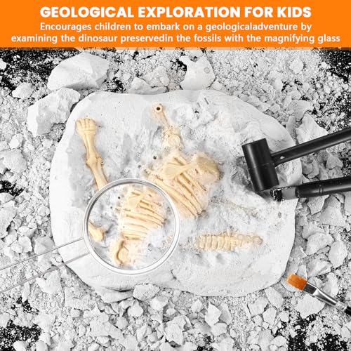 ROYOUZI Dino Juego de Excavación para Niños, Digging Set National Geographic Kit, Juguetes para Niños de 6 7 8 9 10 Años, Juego de Excavación T-Rex Regalos para Niños de 7 Años