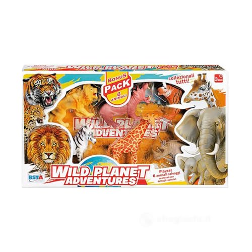 RsToys Juego de animales salvajes de 6 piezas Wild Planet Adventure