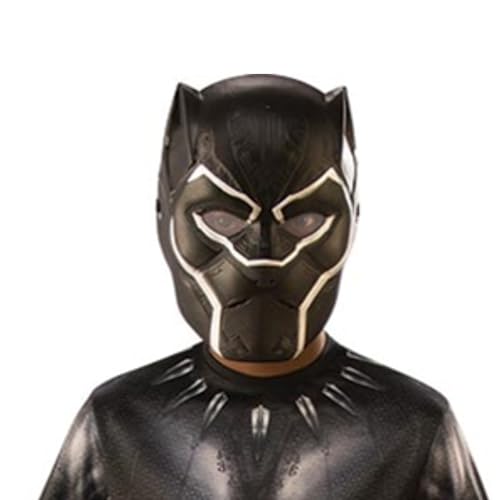 Rubies – Avengers Oficial – Black Panther – Disfraz infantil clásico Black Panther – Talla 7-8 años – Disfraz de superhéroe infantil Marvel con mono y máscara – Ideal para Halloween, Carnaval