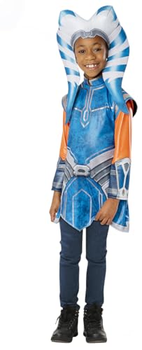 Rubies Disfraz Ahsoka Tano Classic para niñas y niños, Túnica y accesorio para la cabeza, Oficial Star Wars para Carnaval, Navidad, Cumpleaños, Fiestas y Halloween.