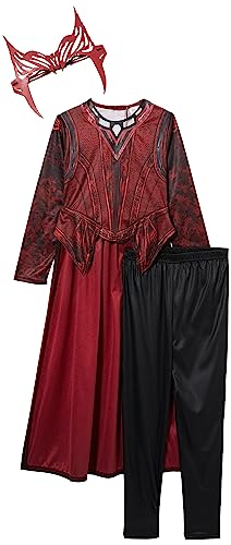 Rubies Disfraz Bruja Escarlata Deluxe para niñas Dr Strange in the Multiverse of Madnes con Top pantalones, capa y accesorio para la cabeza, para halloween, carnaval, cumpleaños y navidad (3015387-8)