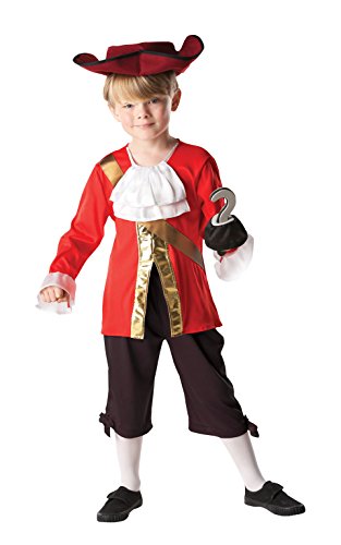 Rubie's - Disfraz Capitán Hook de Peter Pan para niños, 128 cm (85084)