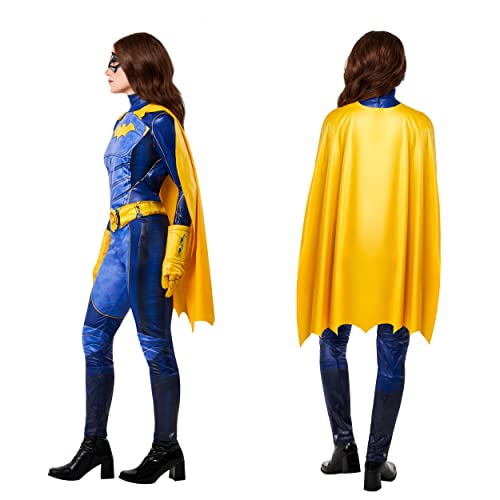 Rubies Disfraz de Batgirl GMK Deluxe para mujer, Jumpsuit, capa, guantes y máscara. Oficial DC Comics, para Carnaval, Navidad, Cumpleaños, Fiestas y Halloween.703123