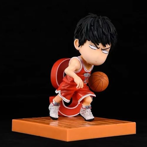 Rukawa Kaede Slam Dunker Nationals Fox Dribble Xiangbei Genius Rookie Anime Figura de Arcilla | PVC Running Pose Modelo de Pieza de Mano estática de 16 cm | Regalo de coleccionista