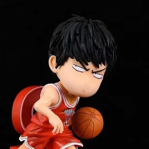 Rukawa Kaede Slam Dunker Nationals Fox Dribble Xiangbei Genius Rookie Anime Figura de Arcilla | PVC Running Pose Modelo de Pieza de Mano estática de 16 cm | Regalo de coleccionista